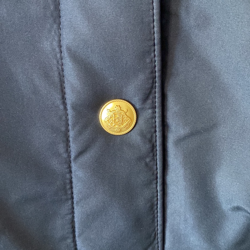 J. Crew Navy Quilted Bomber Jacket with Contrast Collar - Picture 9 of 13